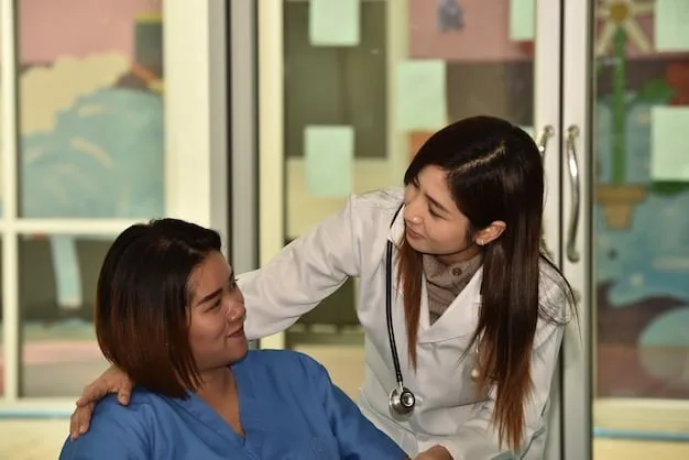 A calm, professional doctor consultation with a patient in a modern clinic setting in Mexico, reflecting quality private care.