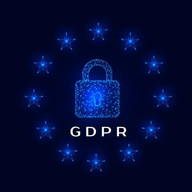 A digital padlock icon seamlessly integrated within a network of connecting lines, symbolizing secure e-commerce transactions and data privacy measures across borders.