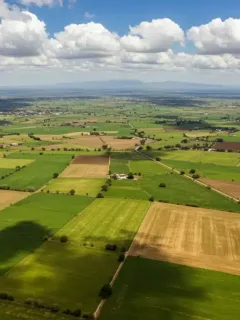 Diverse Mexican agricultural fields, adapting to climate change