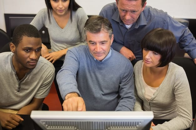 A diverse group of young professionals in a modern training facility, engaged in hands-on learning with advanced machinery, symbolizing skill development and cross-border collaboration.