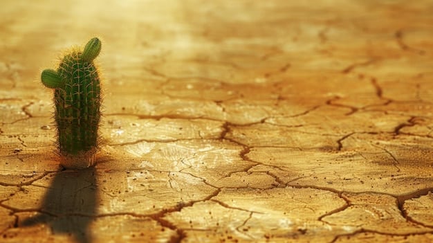 A visual representation of climate change impacts in Mexico, possibly depicting drought-stricken landscapes, coastal erosion, or areas affected by extreme weather, symbolizing vulnerability.