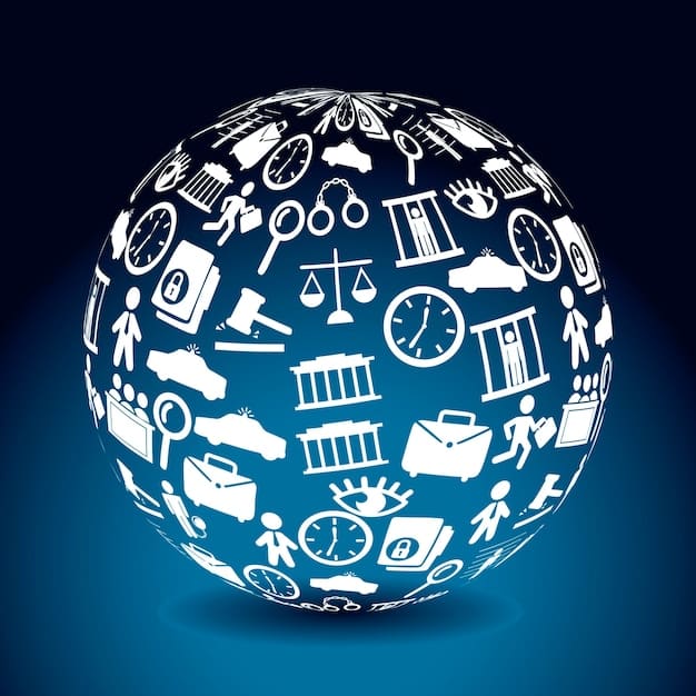 A world map made of interconnected legal and financial symbols (e.g., gavels, currency symbols, intertwined arrows), representing global trade law and finance. The US and Mexico are highlighted, emphasizing their interconnectedness.