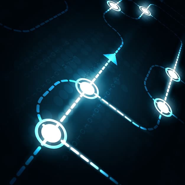 An abstract visual representation of data transfer across borders, featuring a digital pipeline connecting the US and Mexican flags, with privacy symbols overlaid to indicate security and compliance. It should avoid literal depictions of people or specific locations.