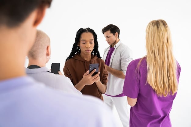 A diverse group of people attending a pro bono legal clinic, with volunteers offering advice and documents, conveying community support and accessibility.