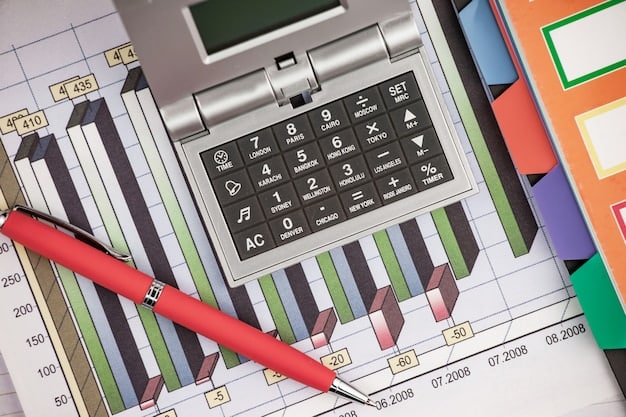 A detailed financial ledger or calculator displaying numbers related to profit and employee wages, with a visual representation of a 10% slice being distributed among several stylized employee icons, symbolizing profit-sharing (PTU).