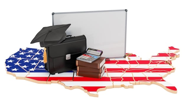 A depiction of various types of work visas, perhaps as distinct colored cards or symbols, flowing into the US. The graphic should convey organization and a system.