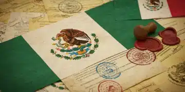 Official Mexican legal documents and a pen, representing the upcoming 2026 foreign investment law amendments.
