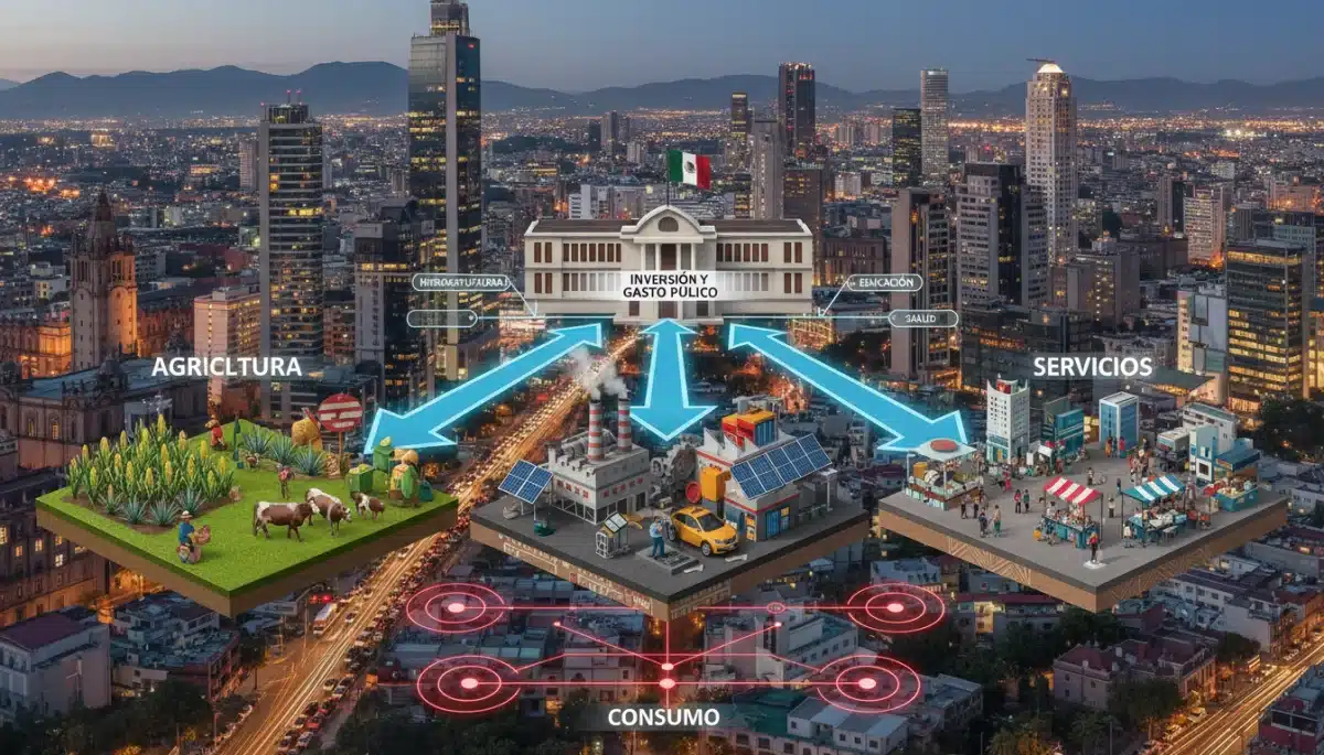 Government spending allocations across Mexican economic sectors