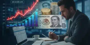 Charts and graphs illustrating Mexico's economic inflation trends and strategic financial planning.