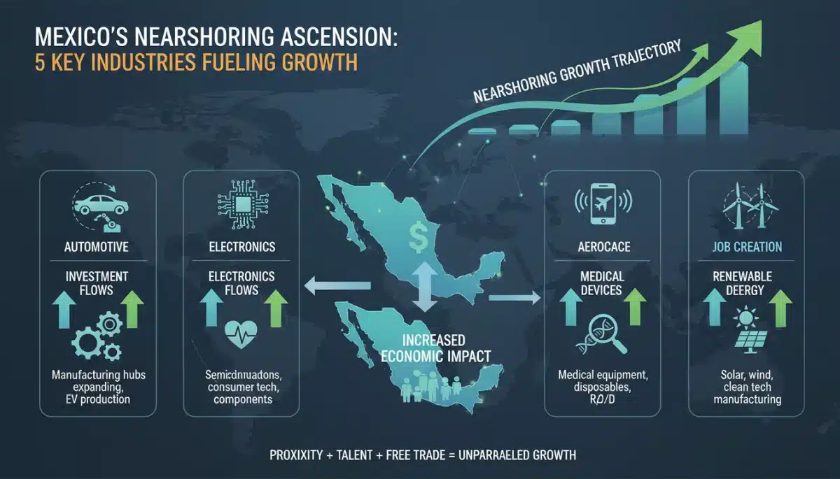 Growth of Mexico's Nearshoring Industries and Investment Flow