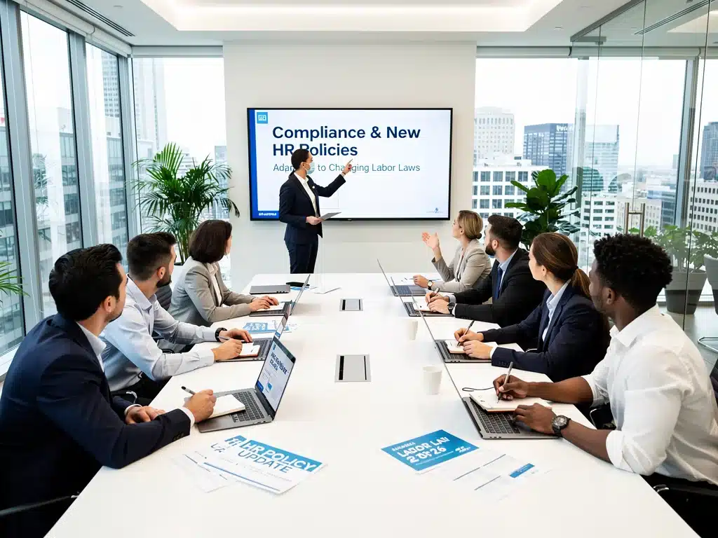 Employees participating in a training session on new Mexican labor laws